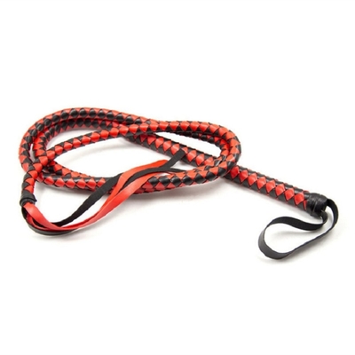 Premium Microfiber Lederen Bull Whip, 1,9m Red Bull Whip, Luxe Geflechte Flogger Paard BDSM Toy Whip