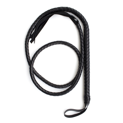 Premium Microfiber Lederen Bull Whip, 1,9m Red Bull Whip, Luxe Geflechte Flogger Paard BDSM Toy Whip