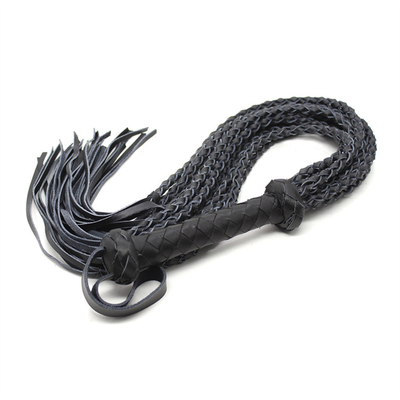Bdsm Weaving Pu Leather Led Whip Multiple Zwart En Rood Geflecht touw Paard Whip Populaire Seks Sm Bdsm Slaaf Fetischisme