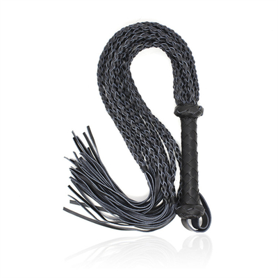 Bdsm Weaving Pu Leather Led Whip Multiple Zwart En Rood Geflecht touw Paard Whip Populaire Seks Sm Bdsm Slaaf Fetischisme