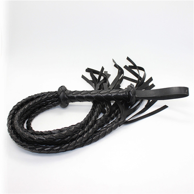 Bdsm Weaving Pu Leather Led Whip Multiple Zwart En Rood Geflecht touw Paard Whip Populaire Seks Sm Bdsm Slaaf Fetischisme