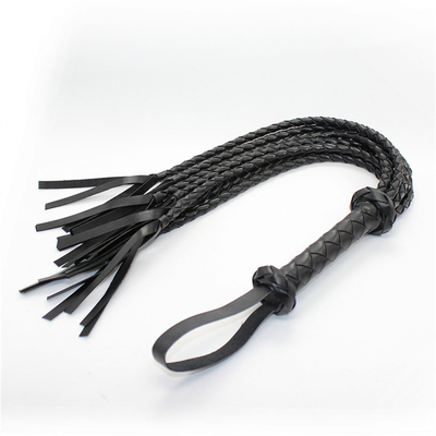 Bdsm Weaving Pu Leather Led Whip Multiple Zwart En Rood Geflecht touw Paard Whip Populaire Seks Sm Bdsm Slaaf Fetischisme
