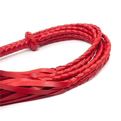 Bdsm Weaving Pu Leather Led Whip Multiple Zwart En Rood Geflecht touw Paard Whip Populaire Seks Sm Bdsm Slaaf Fetischisme