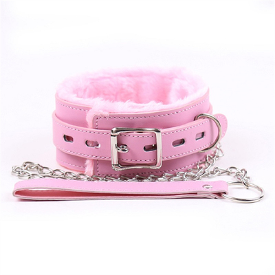 Leuke seksvrouw roze 4 inch breed honden kraag