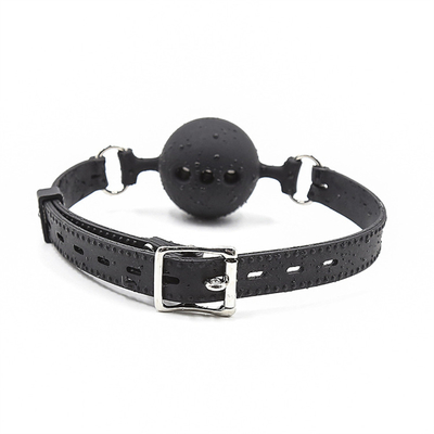 Silicone Ball Gag, ademend mondgap met siliconen riem voor volwassenen