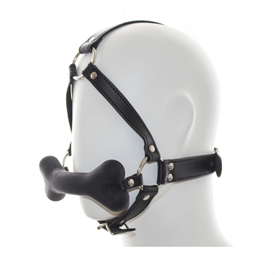 Hondenboten Mondklep Silicone BDSM Ledersparen Flirten Inhouden Speelgoed Volwassenen Voor Paar