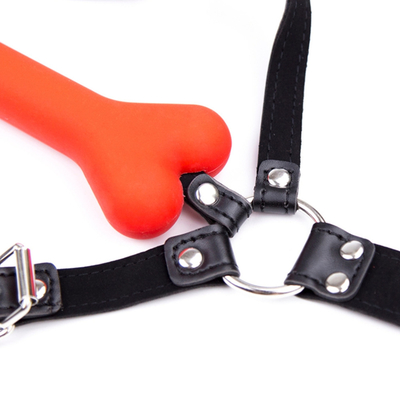 Hondenboten Mondklep Silicone BDSM Ledersparen Flirten Inhouden Speelgoed Volwassenen Voor Paar