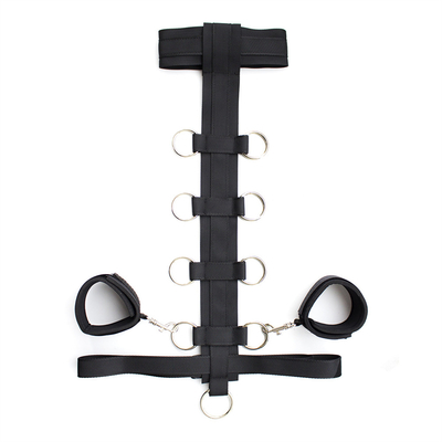 Bondage Harness Fashion Gothic Collar, PU Sexy Punk Choker met Alloy Heart Dangle voor Vrouw