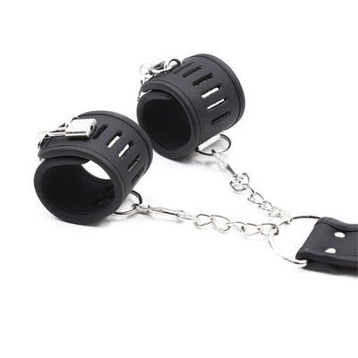 BDSM Bondage Lederen handboeien Set verstelbare beveiliging Bondage enkelbanden Koppels Spellen Seksproducten