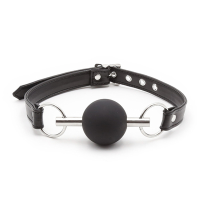 Volwassenen SM Bondage Gear Mond Ball Gag Met PU Leer Gordel Fetish Paar Binders Speelgoed