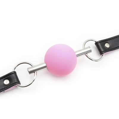 Volwassenen SM Bondage Gear Mond Ball Gag Met PU Leer Gordel Fetish Paar Binders Speelgoed