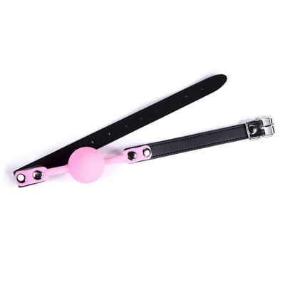 Slot Speelgoed Volwassenen Spelen Fetisch Silicone Mond Gag Ball Pu Leer Bondage Belemmeringen Roze Rood Zwart Kleur