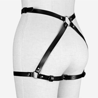 Sexy punk lederen onderkleding verstelbare taille gordel seks lichaam benen harnas vrouwelijke bdsm