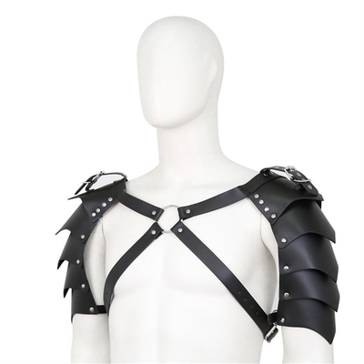 BDSM Bondage Fetish Mensen schouderband Fake Leer Gay Zwart Borstgordel