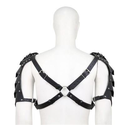 BDSM Bondage Fetish Mensen schouderband Fake Leer Gay Zwart Borstgordel
