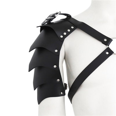 BDSM Bondage Fetish Mensen schouderband Fake Leer Gay Zwart Borstgordel