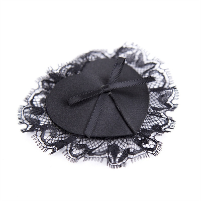 Zwart PU sexy tepelbedekking borstpasta's Seksuele gezondheid Bowknot SM tepelbedekking