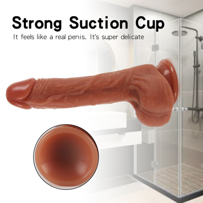 10 modi 9.6 "stotende dildo-vibrator, realistische vibrerende dildo's met afstandsbediening
