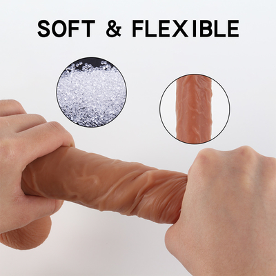 10 modi 9.6 "stotende dildo-vibrator, realistische vibrerende dildo's met afstandsbediening