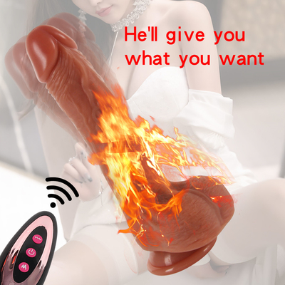 10 modi 9.6 "stotende dildo-vibrator, realistische vibrerende dildo's met afstandsbediening