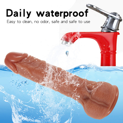 10 modi 9.6 "stotende dildo-vibrator, realistische vibrerende dildo's met afstandsbediening
