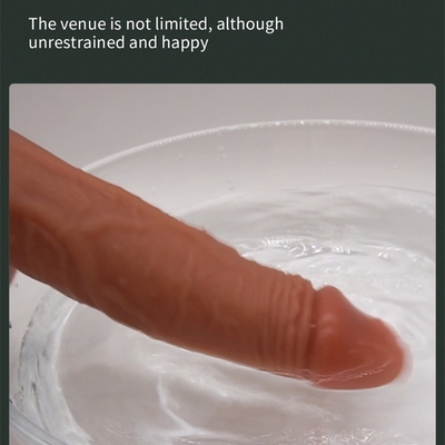 Draadloos afstandsbediening Silicone Dildo Vibrator Verwarming Dildo Rotate Vibrating Pushing Dildo Voor Vrouwelijke Masturbatie