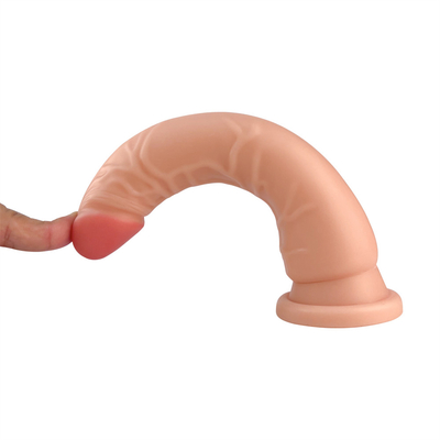 Volwassenen sexwinkel groothandel vrouwelijke siliconen rubber zachte dildo realistische penis vrouwelijke masturbator penis speelgoed voor vrouw vrouwen