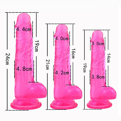 Transparante Crystal Realistic Dildo Sex Toy-Fallusstokken voor Vrouwen