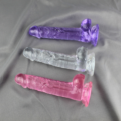 Transparante Crystal Realistic Dildo Sex Toy-Fallusstokken voor Vrouwen