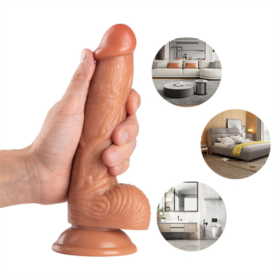 Grote super dikke kunstmatige dildo met zuigbeker kontstop - Fisting volwassen seksspeeltje
