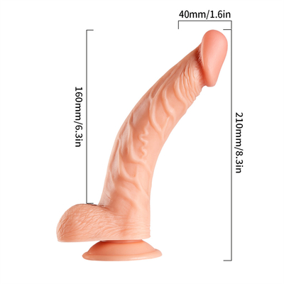 Draagbare TPE realistische dildo vibrator voor lesbisch stimulerend seksspeelgoed
