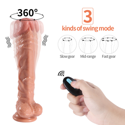 10“ pvc-het Trillen het Roteren Realistische Dildo, de Vlekvibrator Massager van Vrouwenclitoral G