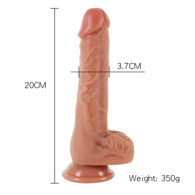 Vibrating pushing realistische dildo met zuigbeker vrouwelijke masturbatie verwarming penis afstandsbediening dik grote dildo