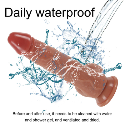 Teleskopisch vibreerend duwen realistische dildo vrouwelijke masturbatie met zuigbeker verwarming penis afstandsbediening dildo