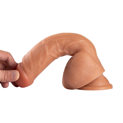 Medical PVC realistische zachte dildo met zuigbeker grote grote lul voor vrouwen cyber huid zuigbeker penis