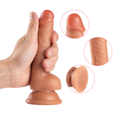 Materiaal Dildo Seks Speelgoed Liifelike met sterke zuigbeker Gemaakt van gezond en veilig PVC voor vrouw 8 inch Latex Custom OEM C