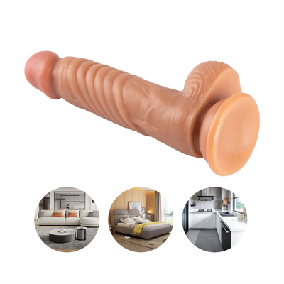 Grote super dikke kunstmatige dildo met zuigbeker kontstop - Fisting volwassen seksspeeltje