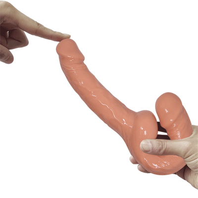 Klassieke Strapless Strap-on Dildo Vibrator voor koppels Strapon voor lesbiennes USB-oplader Dubbelkop Vibrator Volwassenen Seks