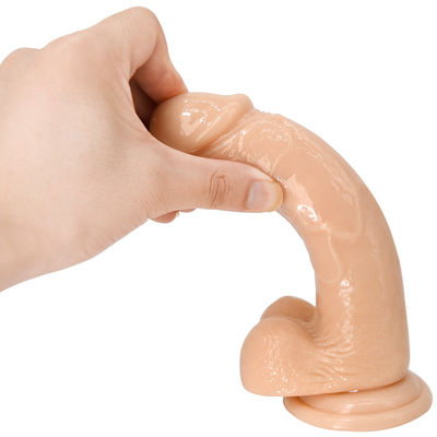 Handsfree spelen Realistische vleesdildo's voelen aan als huid 7,3 inch met zuignap