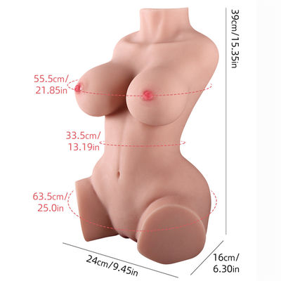 5.5kg Doll Half Doll van het Lichaamsgeslacht Torso met van de Vaginamasturbator van het Metaalskelet Echt Mannelijk Volwassen het Geslachtsstuk speelgoed voor Mensen