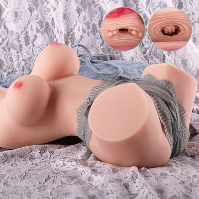 5.5kg Doll Half Doll van het Lichaamsgeslacht Torso met van de Vaginamasturbator van het Metaalskelet Echt Mannelijk Volwassen het Geslachtsstuk speelgoed voor Mensen