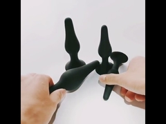 Sexy Speelgoed 4 STKS Anale Plug Set Siliconen Anale Butt Plug Volwassen Speeltjes voor Vrouwen, Mannen en Beginners (Zwart)