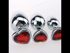 Luxe Metalen Butt Toys Hartvormige Anale Trainer Jewel Butt Plug Kit S&M Volwassen Homo Anale Pluggen Vrouw Mannen Sekscadeaus Dingen voor Beginners Koppels